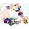 All-In-One Premium Gemstone - Rose Quartz Charms Bracelet