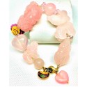 All-In-One Premium Gemstone - Rose Quartz Charms Bracelet