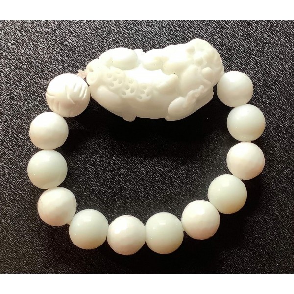 NEW: Burmese Jade Premium Gemstone with Pi Yao Lucky Charm Bracelet 