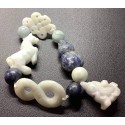 NEW: Burmese Jade Premium Gemstone with Lucky Charms Bracelet 