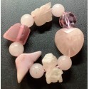 NEW: All-In-One Premium Gemstone Bracelet - Rose Quartz Charms Collection