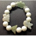 NEW: Burmese Jade Premium Gemstone with Lucky Charms Bracelet 