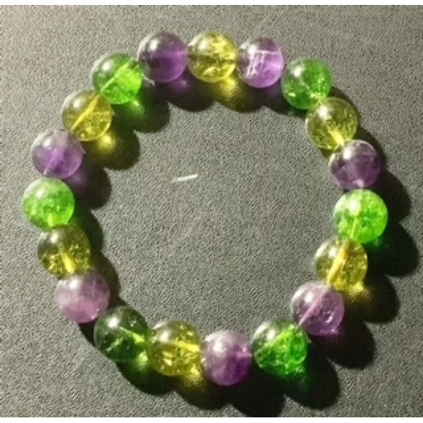 NEW:  Amethyst, Emerald and Peridot Gemstones Bracelet