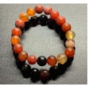 NEW: Couple Bracelet - Dream Agate and Black Obsidian Combination