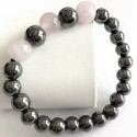 Garnet Gemstone with White Jade Stones Bracelet