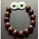 NEW: Garnet Gemstone with Infinity 8 Lucky Charm Bracelet