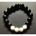 NEW: Black Onyx and Howlite Gemstones Bracelet