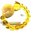 Citrine Gemstone with Fish Charm and Money Bar Lucky Charms Bracelet