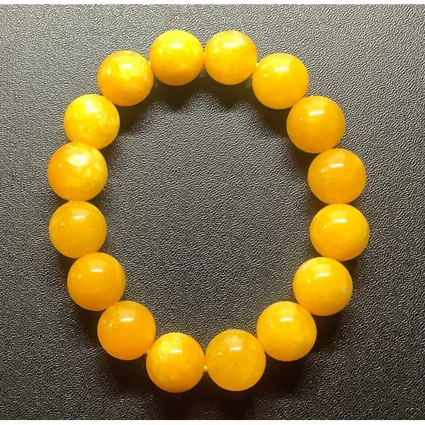 NEW: Yellow Jade Gemstone Bracelet 