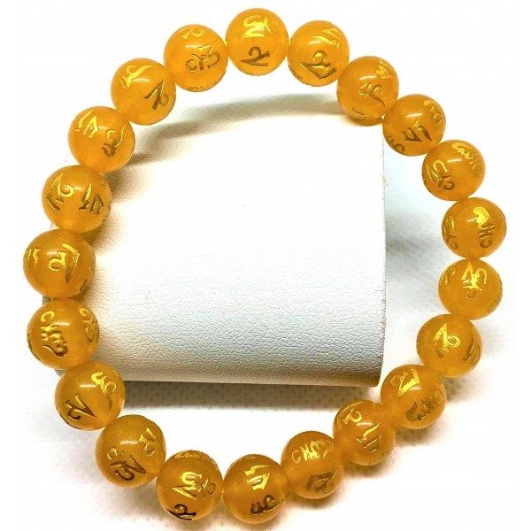 Citrine Mantra Gemstone Bracelet