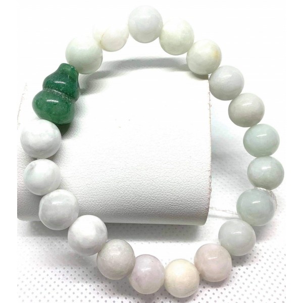 Burmese Jade Gemstone with Wu Lou Lucky Charm Bracelet