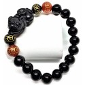 Black Onyx, Money with Black Onyx Stones Wealth Pi Yao Bracelet