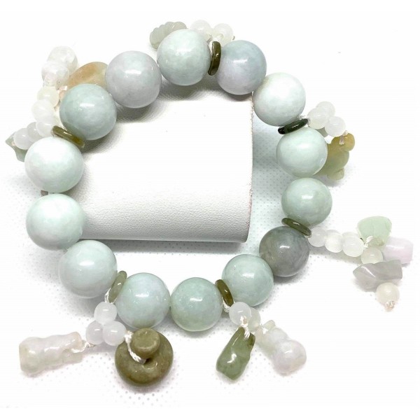 Premium Burmese Jade Gemstones with Blings Bracelet