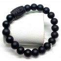 Black Onyx with Black Cinnabar Stone Bracelet