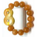 Carnelian Gemstone with Infinity Lucky Charm Bracelet