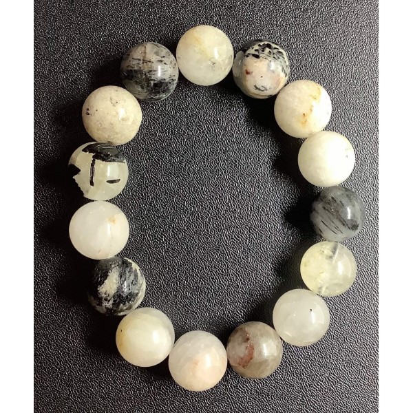 NEW: Tourmalated Quartz Gemstone Bracelet