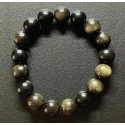 NEW: Black Golden Obsidian Gemstone Bracelet