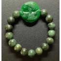 NEW: Imperial Jade Gemstone with Fish Zodiac Lucky Charm Bracelet