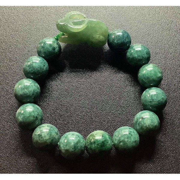 NEW: Imperial Jade Gemstone with OX Charm Bracelet