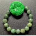 NEW: Imperial Jade Gemstone with Fish Zodiac Lucky Charm Bracelet