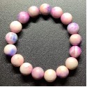 NEW: Three Color Agate Gemstone (Pink, Blue, White) Bracelet 